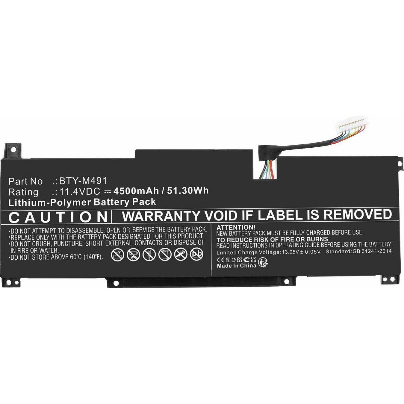 Thumbnail - CoreParts Laptop Battery for MSI (4500 mAh), Notebook Akku, Schwarz