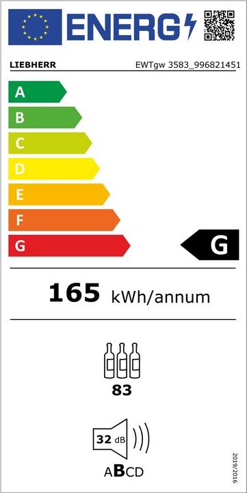 Energie-Label Liebherr Einbaubarer Weintemperierschrank