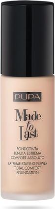 Productafbeelding Pupa Milano Pupa MADE TO LAST FOUNDATION Licht Beige (020 Licht Beige)