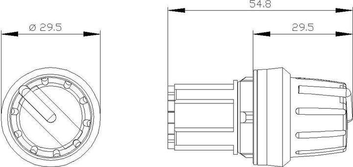 Actual product image Siemens Toggle switch 3SU1050-2AS60-0AA0 1 pc.