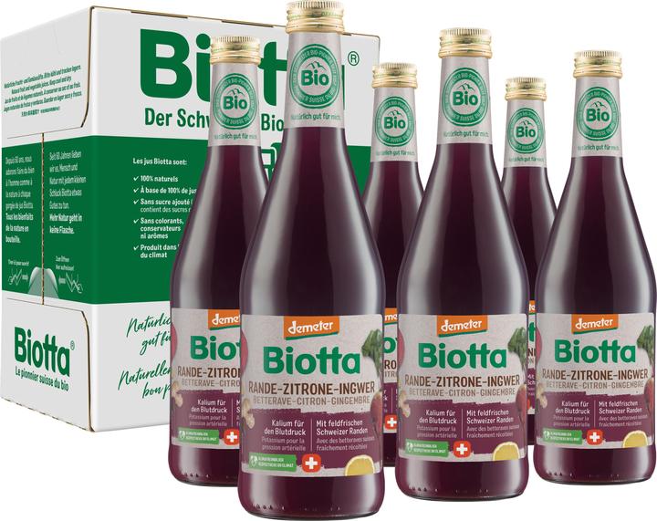 Biotta Rande Limone Zenzero Demeter, 6 x 5 dl (6 x 50 cl)