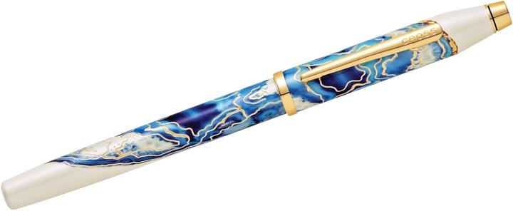 Actual product image Cross Wanderlust Malta F fountain pen gift box (Blue, White lacquer, Gold, Motif Malta, 1 x)