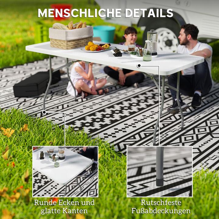 Produktbild Outsunny Campingtisch Metall, HDPE Weiss