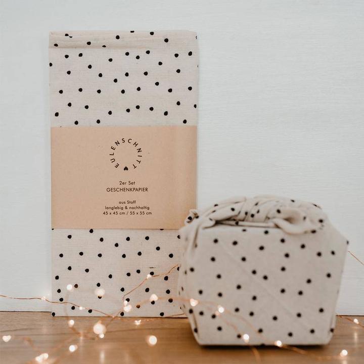 Produktbild Eulenschnitt Geschenkpapier aus Stoff 2er Set (Geschenkpapier, 2 x)