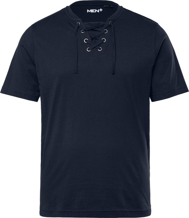 Produktbild Men+ T-Shirt, Halbarm, Rundhals mit Schnürung (7XL)
