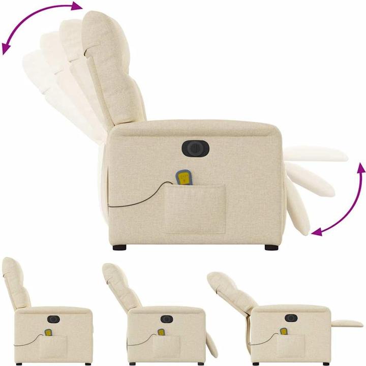 Immagine prodotto vidaXL Sedia da massaggio elettrica in tessuto crema