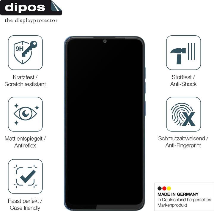 Actual product image Dipos Anti-Shock Screen Protector Matte (1 Piece, HTC Wildfire)