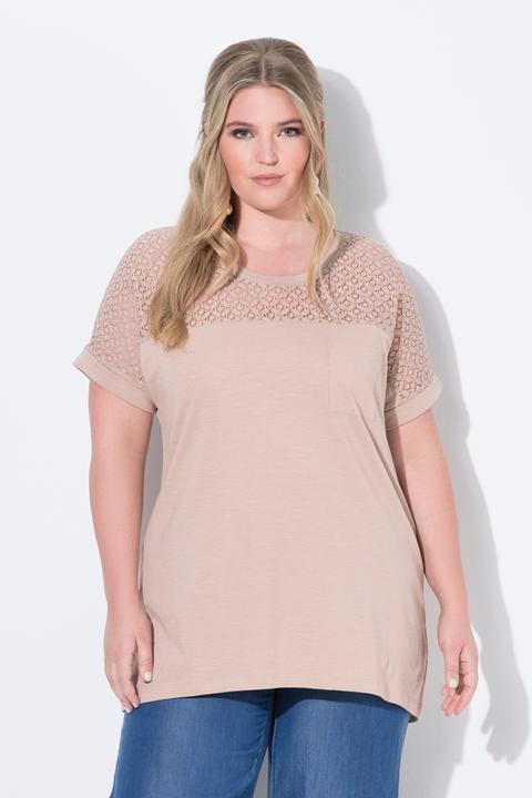 Produktbild Miamoda T-Shirt, A-Linie, Spitzeneinsatz (46)