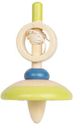 Actual product image Bigjigs Holzkreisel mit Zugseil