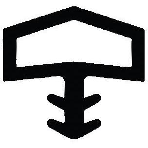 Trelleborg, Türdichtung, Zimmertürdichtung L 3001 schwarz