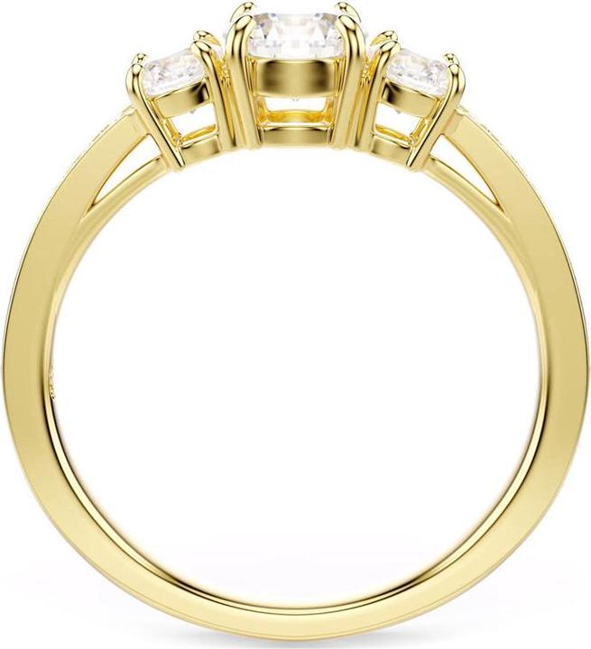 Productafbeelding Swarovski Stilla Attract Ring Rundschliff Weiss Goldlegierungsschicht (60)