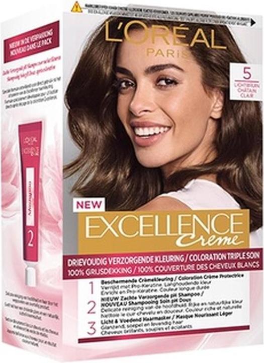 Immagine prodotto L'Oréal Paris Excellence Crema 5 Tintura per capelli marrone chiaro (5 Marrone chiaro)