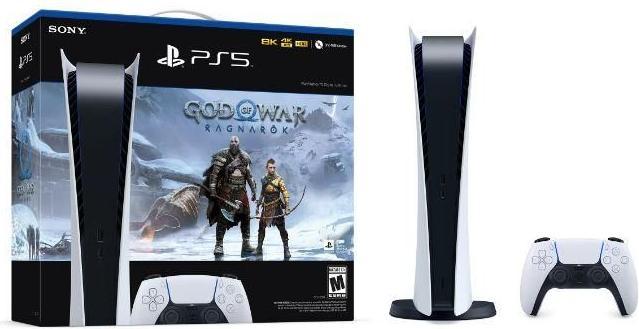 Image du produit Sony PlayStation 5 Digital Edition + God of War Ragnarok Wi-Fi Black, White