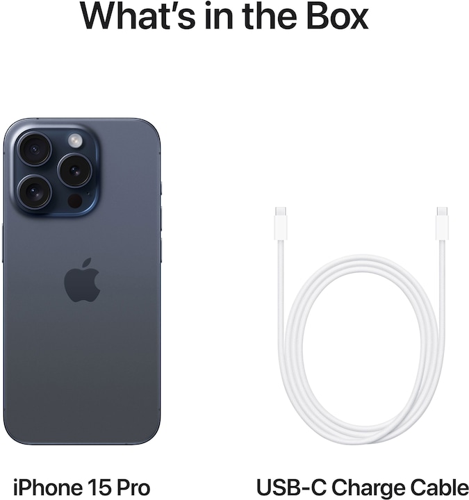 Immagine prodotto Apple iPhone 15 Pro (256 GB, Blu Titanio, 6.10", SIM + eSIM, 48 Mpx, 5G)