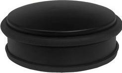 Alba Door stopper, stainless steel surface, black round, diameter: 110 mm, height: 40 mm, weight: 1,050 g (Round)