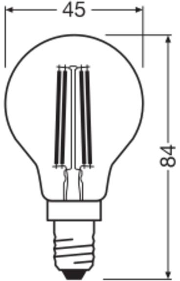 Produktbild Osram LED Leuchtmittel LED Retrofit CLASSIC P 3.4W 827 Clear E14 Warm weiss 4099854468759 (E14, 470 lm, 6 x)