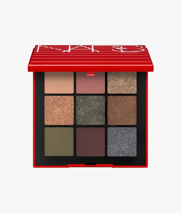 Actual product image NARS Cosmetics Climax (Matte mauve brown, Mat beige, Shimmering champagne, Metallic copper, Antique pewter, Shimmering deep brown, Mat khaki, Matte rich brown, Shimmering slate blue)