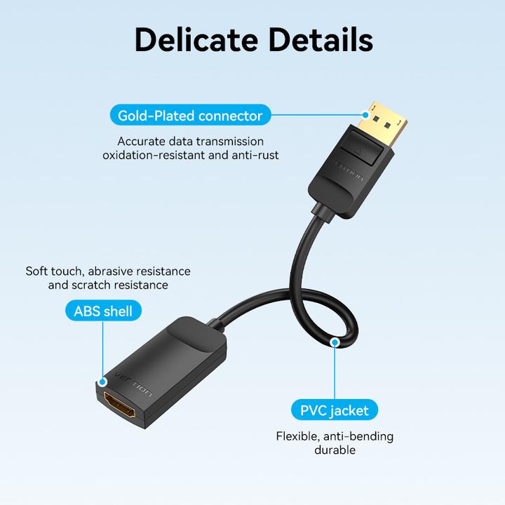 Produktbild Vention DisplayPort – HDMI (0.15 m, DisplayPort)