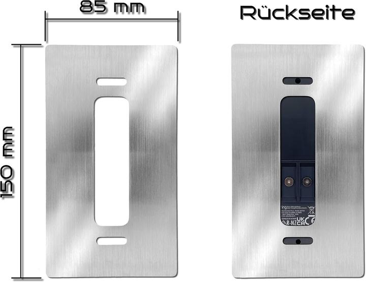 Produktbild Baron Design Edelstahl Blende für Ring Video Doorbell Pro