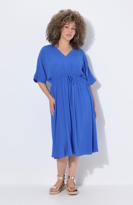 Produktbild Ulla Popken Maxikleid, A-Linie, V-Ausschnitt, Halbarm (46)