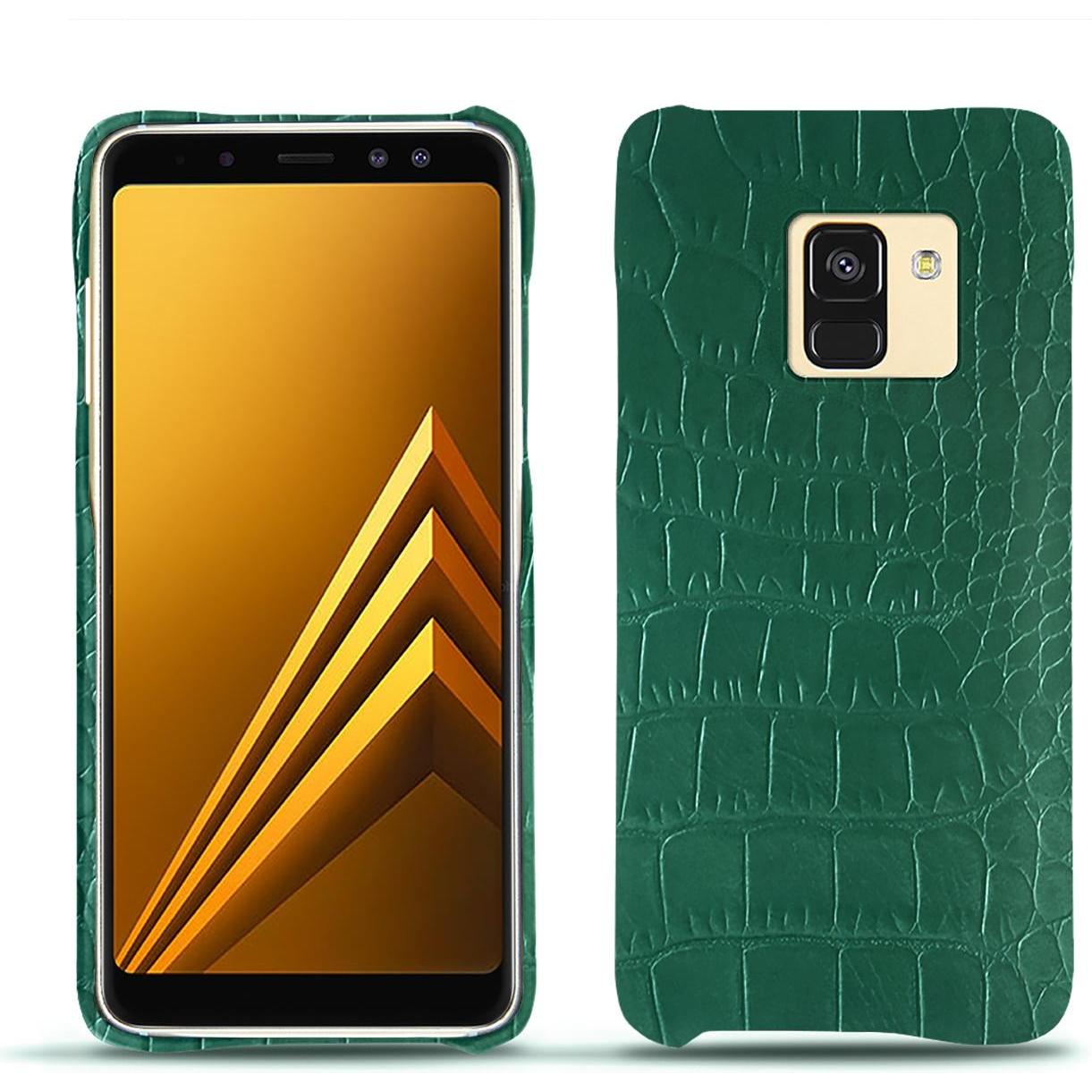 Noreve Lederschutzhülle (Samsung Galaxy A8+), Smartphone Hülle, Grün