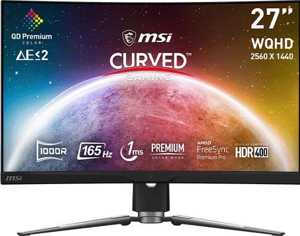Actual product image MSI MPG Artymis 273CQR-QD (27") pixels Wide Quad HD Black (2560 x 1440 pixels, 27")