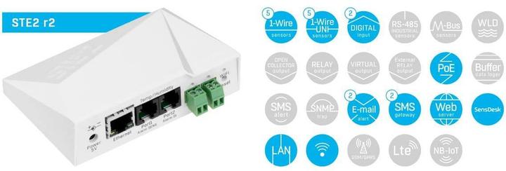 Produktbild HW Group HWgroup Temperatur-Sensor SNMP, WLAN, PoE HWg-STE2-R2-Kit