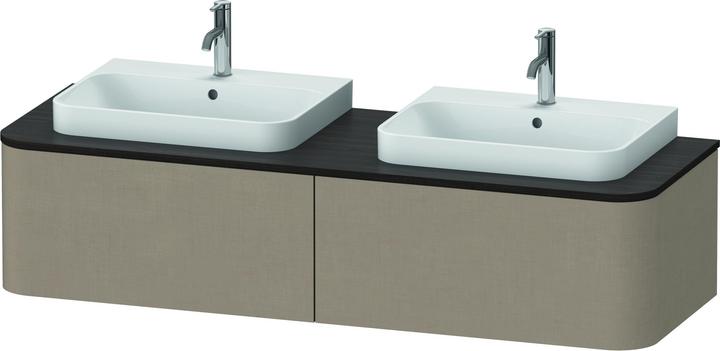 Actual product image Duravit Happy D.2 Plus Vanity unit base for wall-mounted console, 1600x550 mm, 2 pull-outs, for 2 to (160 x 55 x 35.5 cm)