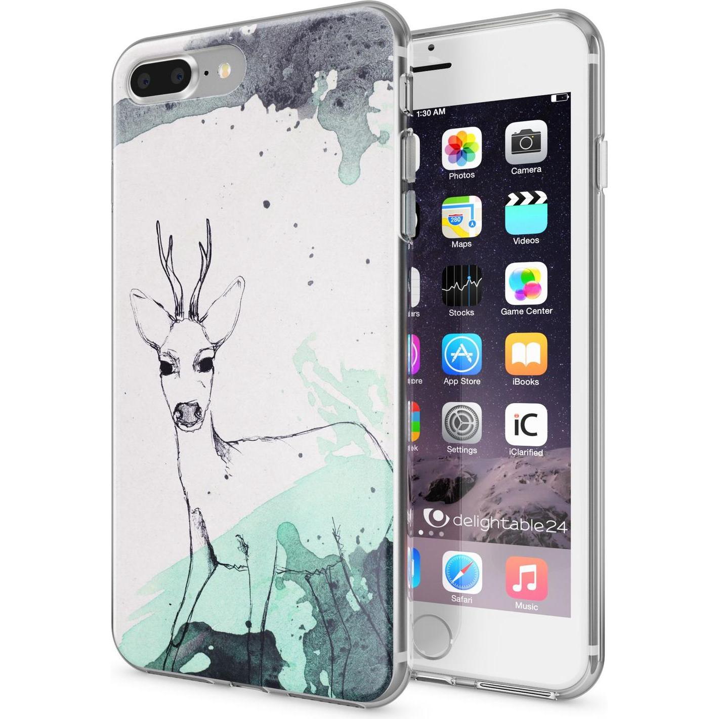 Nalia Handyhülle (Apple iPhone 8 Plus), Smartphone Hülle, Mehrfarbig