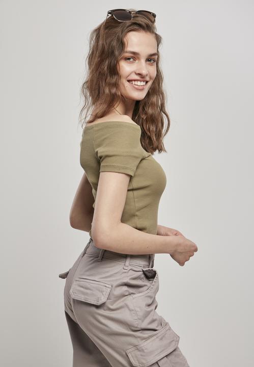 Produktbild Urban Classics Ladies Off Shoulder Rib Tee (XXL)