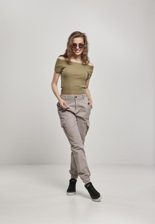 Produktbild Urban Classics Ladies Off Shoulder Rib Tee (XXL)