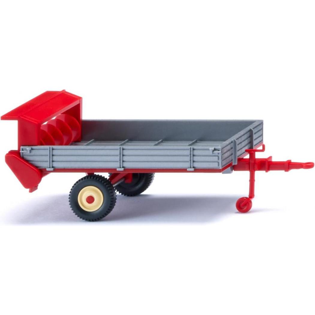 Wiking 0887 04 H0 Fortuna Stalldung-Breitstreuer silber/karminrot