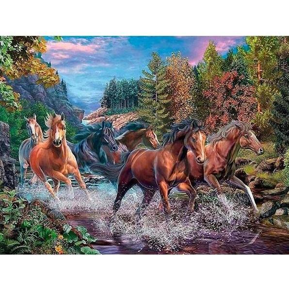 Norimpex 5D-Diamantmosaik - Pferde 40x30cm