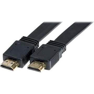 Thumbnail - Tecline High Speed HDMI Flachkabel, vergoldet, HDMI St. A / St. A, schwarz, 1,5 m flaches HDMI Kabel zur dis (1.50 m, HD...