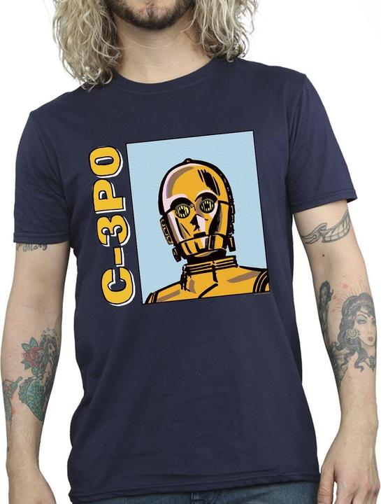 Immagine prodotto Star Wars C3PO Line Art Maglietta Uomo (S)