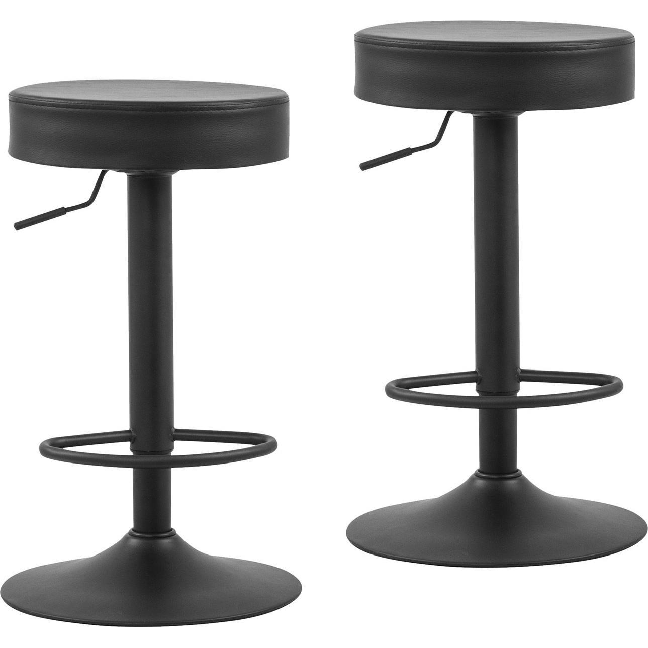 HTI-Living, Barhocker, Barhocker Schwarz 2er Set Mika