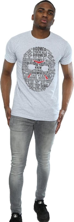 Immagine prodotto Absolute Cult Jason Text Mask Maglietta Uomo (M)