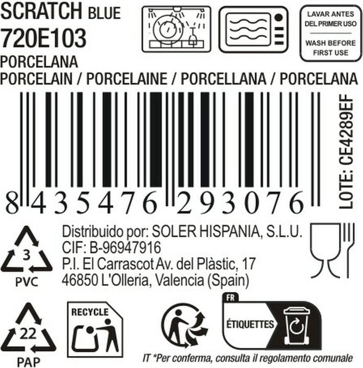 Actual product image La Mer Kochschüssel Scratch blue (8 Stück)