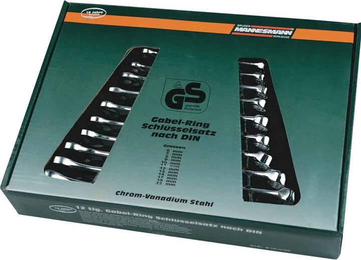 Actual product image Mannesmann Gabel-Ringschlüsselsatz (22 mm, 8 mm, 10 mm, 14 mm, 21 mm, 18 mm, 11 mm, 7 mm, 12 mm, 19 mm, 17 mm, 20 mm, 15 mm, 13 mm, 6 mm, 9 mm, 16 mm)