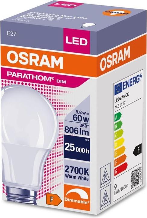 Productafbeelding Osram LED-lamp (E27, 8.80 W, 806 lm, 1 x, F)
