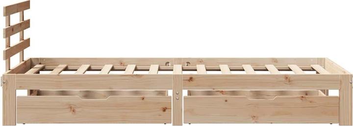 Actual product image vidaXL Bed with drawers pine (140 x 200)