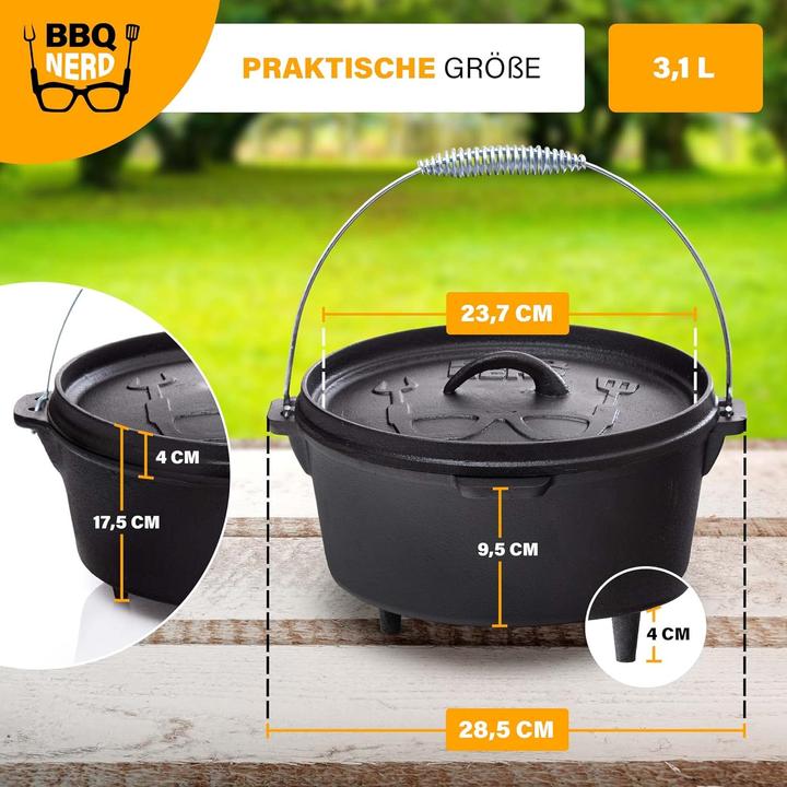 Actual product image BBQ Nerd Dutch Oven Starter mit Deckelheber