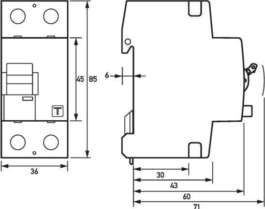 Actual product image Doepke DOEP DFS2 025-2/0,03-F Residual current circuit breaker DFS2 025-2/