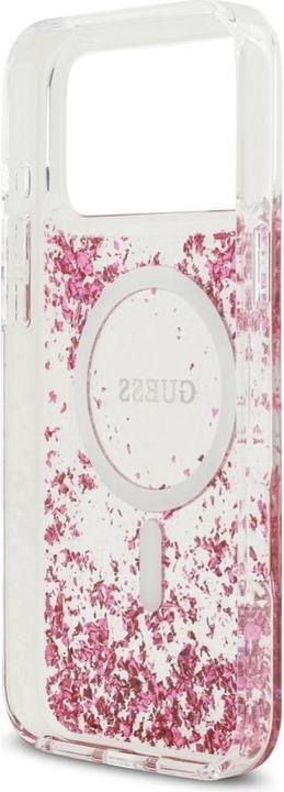 Productafbeelding Guess - Resin Bottom Glitter MagSafe (GUHMP17XRGRGEP) - iPhone 17 Pro Max - Pink (Apple iPhone 17 Pro Max)