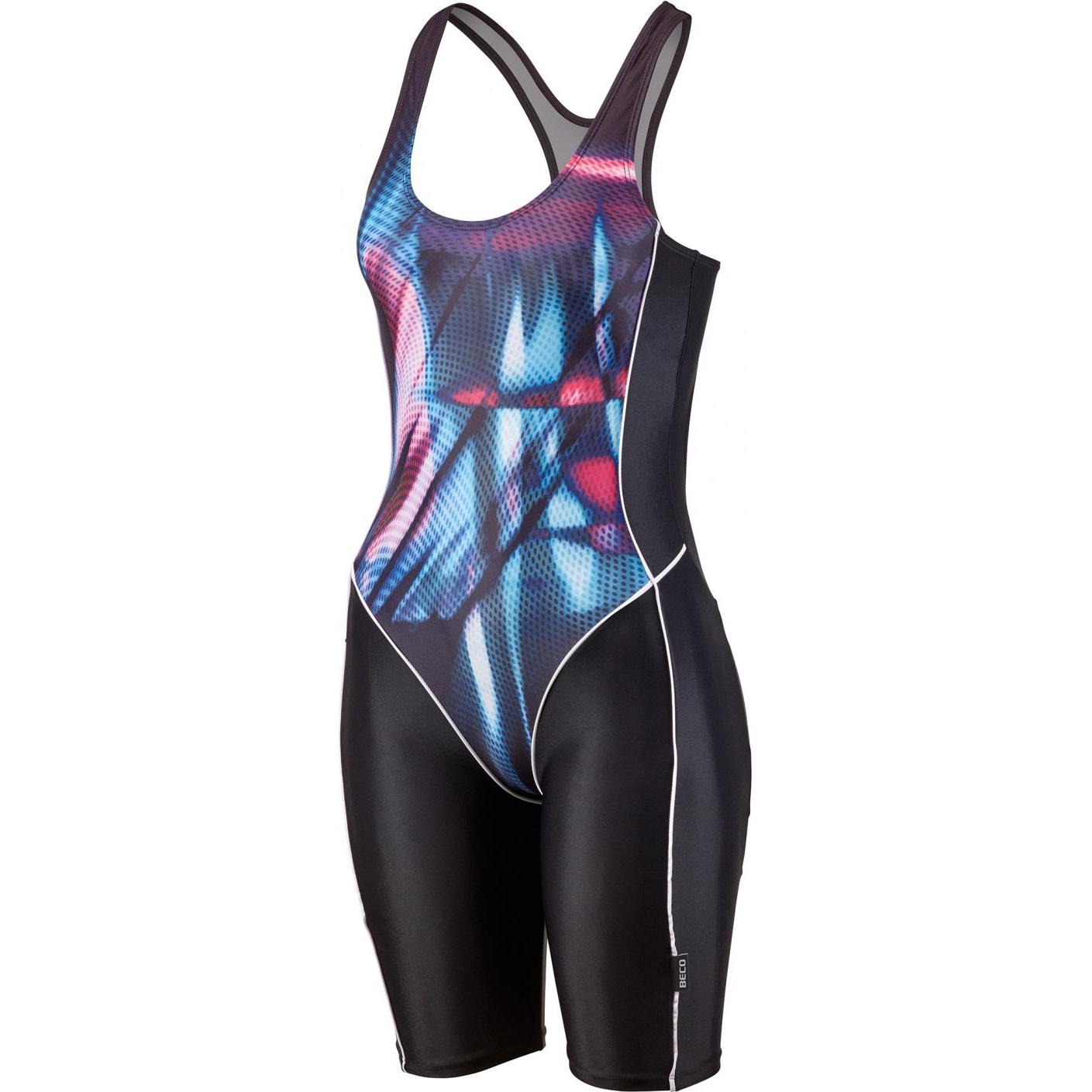 Beco, Badeanzug, Beermann GmbH Schwimmanzug UV 50 + Standard schwarz/bunt 44, Schwarz, (44)