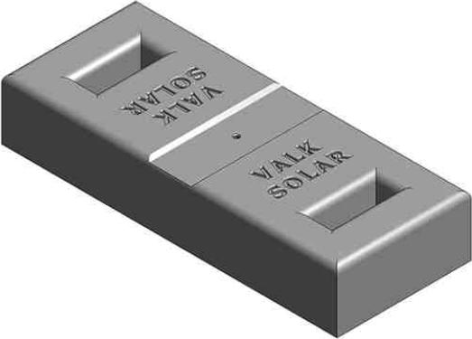 Actual product image Van der Valk Solar Systems 750520 Concrete mass block outdoor installation ValkPro+ L10 (Solar system mounting material)