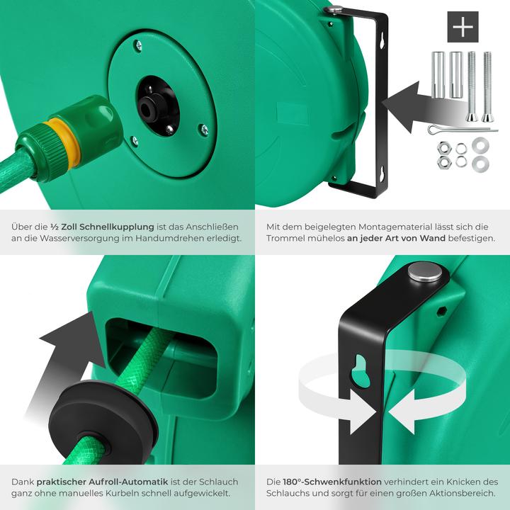 Produktbild tectake Schlauchaufroller (20 m)