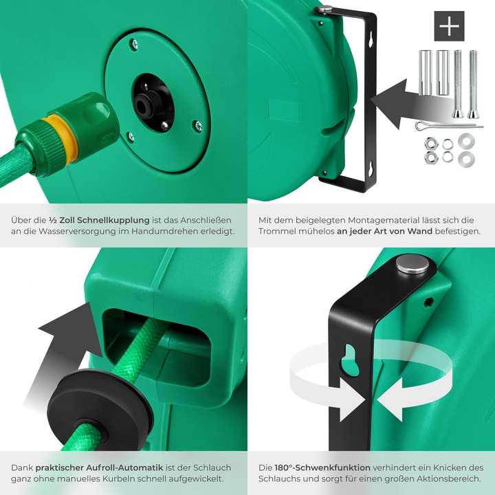 Actual product image tectake Hose reels (20 m)
