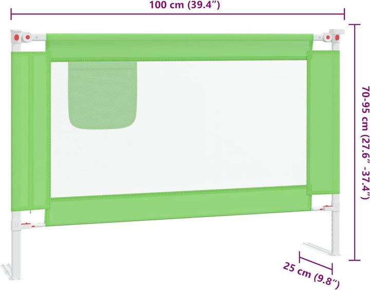 Actual product image vidaXL Bettgitter (100 x 25 x 95 cm)