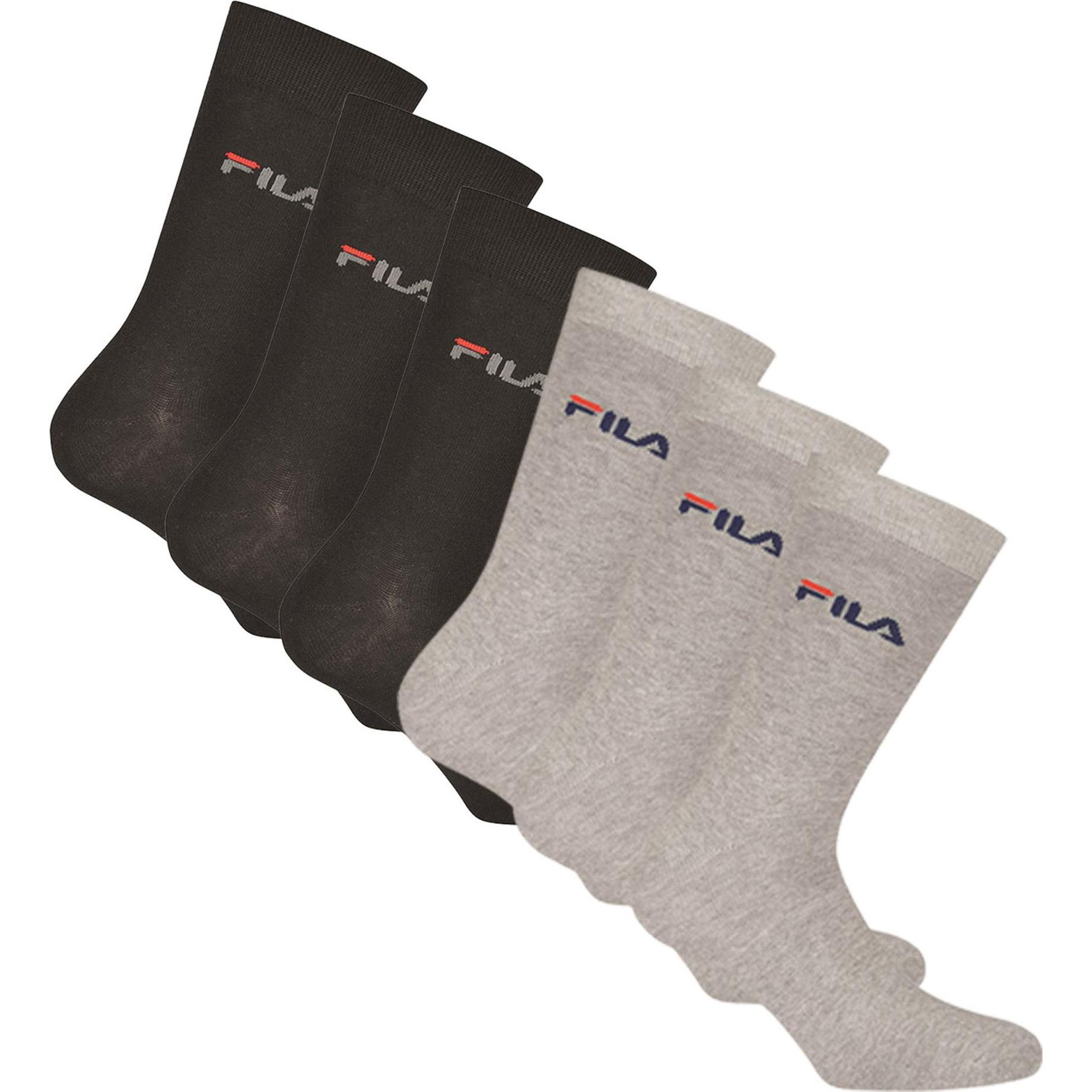 FILA, Herren, Socken, Socken Sportlich Bequem sitzend, Mehrfarbig, (6er Pack, 39 - 42)